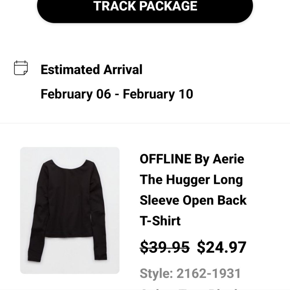 EUC Offline By Aerie The Hugger Long Sleeve Open Back Tee Shirt - Picture 7 of 7